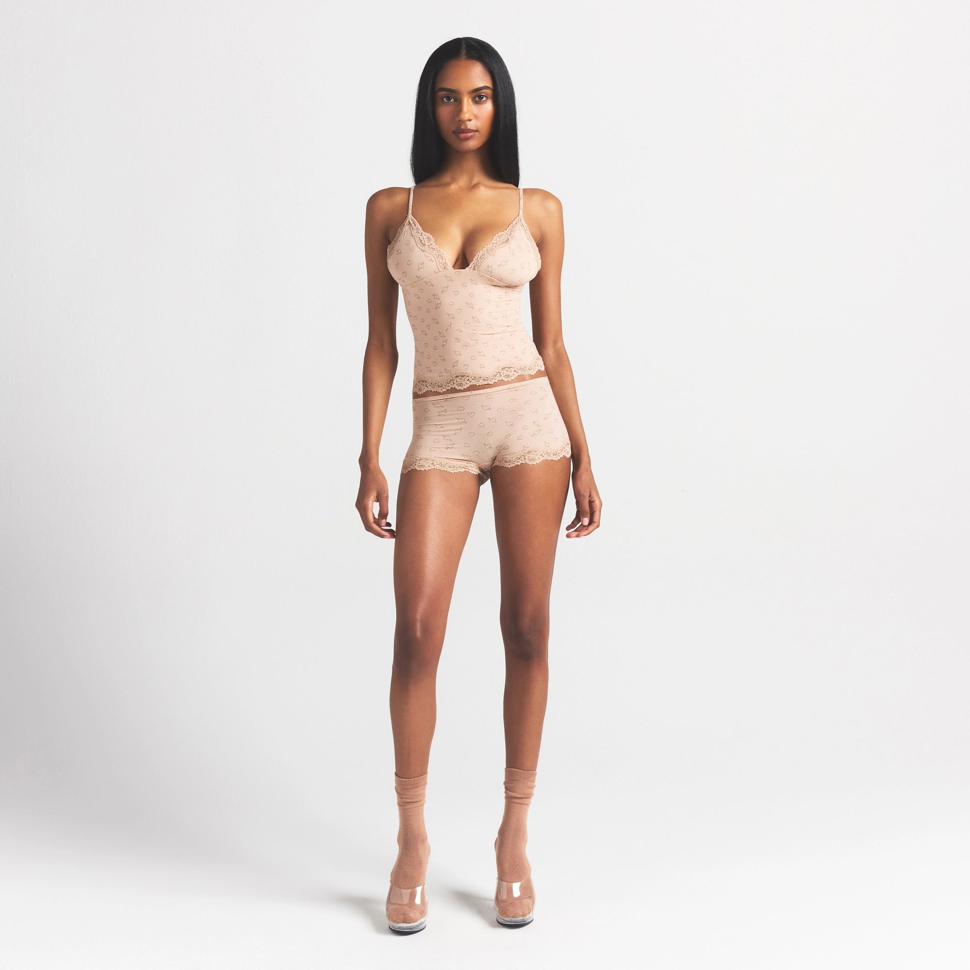 Triangle Cami And Boy Short Set