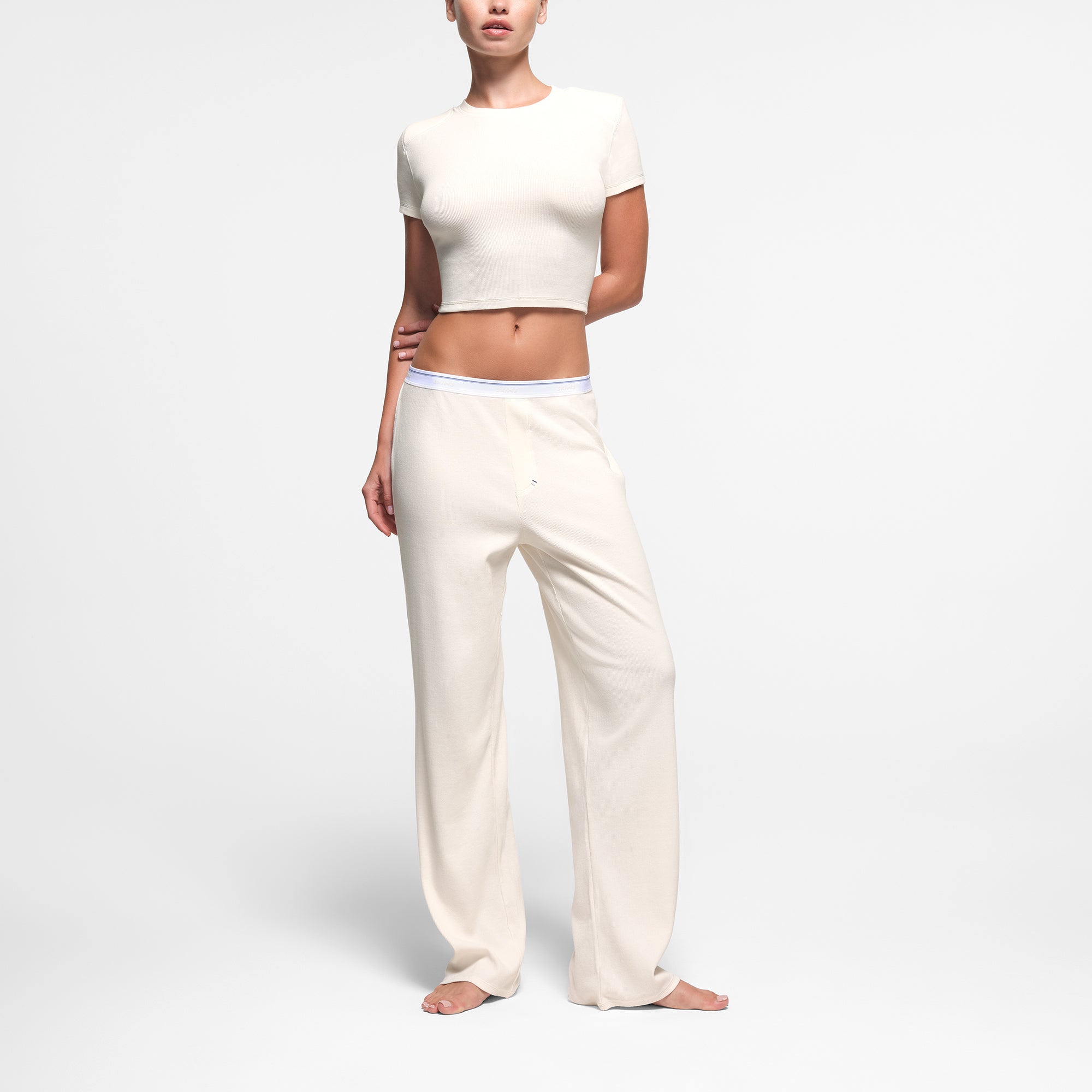Shoulder Pad Cropped Top