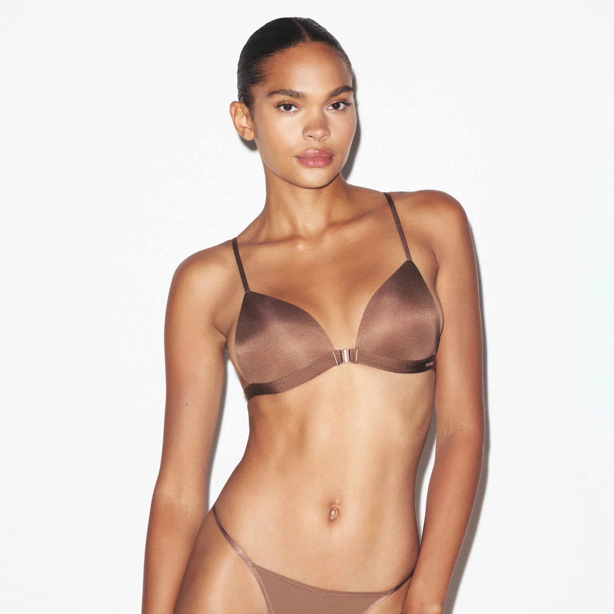 Triangle Front Close Super Push-Up Bra